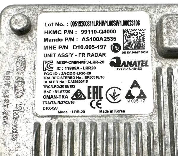 Radar de distance avant Kia OE 99110-Q4000 pour Niro EV image 8