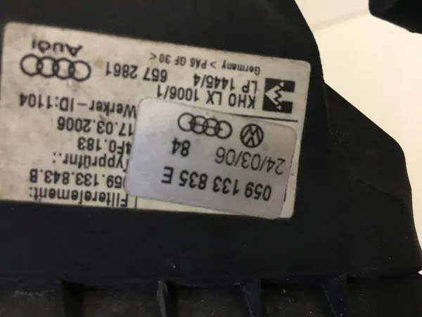 Ilmansuodattimen Kotelo Audi A6 C6 2.7 3.0 TDI image 8