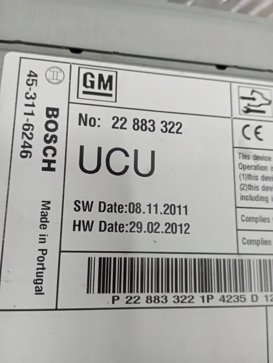 Panneau Radio OEM 22883322 CD AUX NAVI pour Opel Insignia image 5