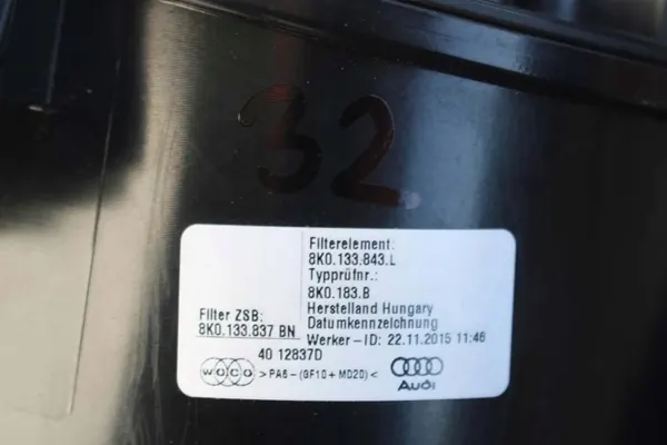 Audi Luftfilterhus OEM bt-cars-35154 Begagnad image 5