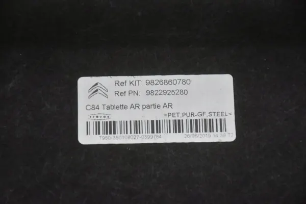 OEM 9826860780 Étagre de coffre Citroen C5 Aircross image 3