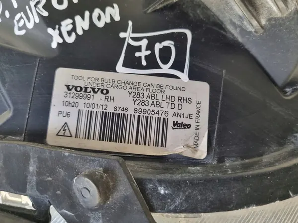 Oikea Ajovalo Volvo V60 S60 II Xenon 31299991 image 2