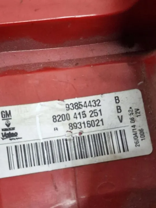 RENAULT TRAFIC LAMPA TYLNA LEWA 8200415251 image 5