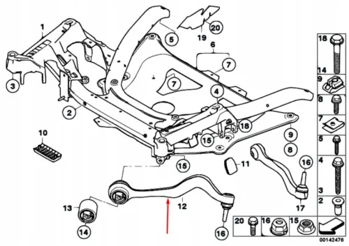 Braccio di Controllo Inferiore Sinistro Anteriore BMW E60 E61 M5 image 3
