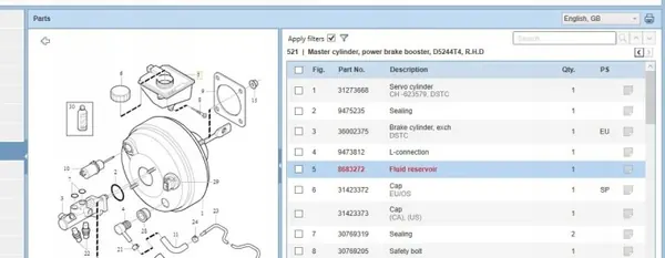 Bremszylinder OEM 36002375 für Volvo XC90 2010 image 7