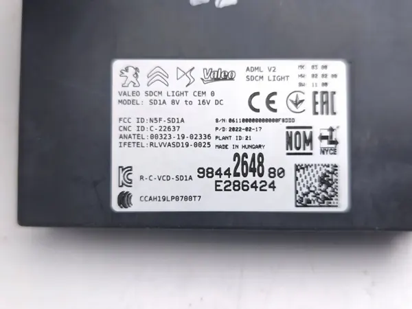 LCM-module Citroen C4 III e-C4 2022 OEM 9844264880 image 8