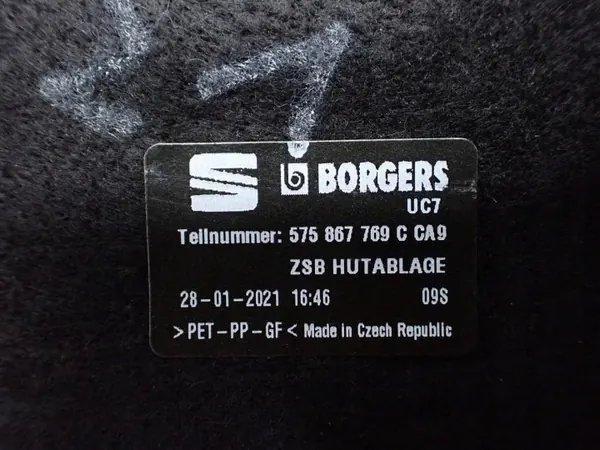 Étagère coffre arrière OEM 575867769C SEAT Ateca image 3