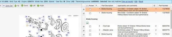 Rechter vorderer Bremssattel Saab 9-5 NG 10- OEM 13279638 image 6