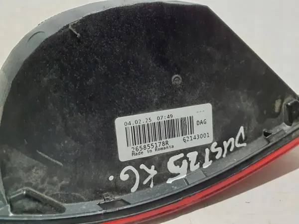 OEM 265855178R Dacia Duster Feu Anti-Brouillard Arrière Gauche image 3