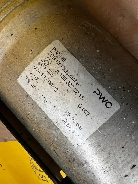 Réservoir suspension pneumatique Airmatic OEM A1663200215 Mercedes GL image 4
