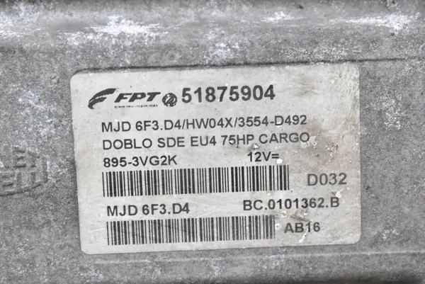 Contrôleur 51875904 MJD6F3.D4 Fiat Doblo 1.3 MultiJet image 9
