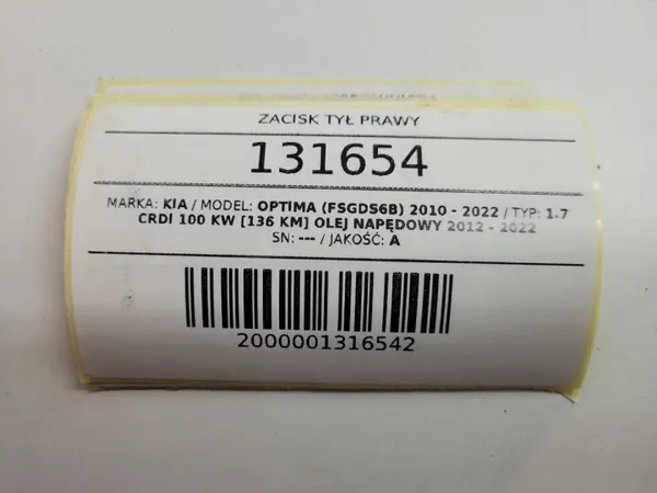 Pinza de freno trasera derecha OEM AUST131654 - Usada image 6