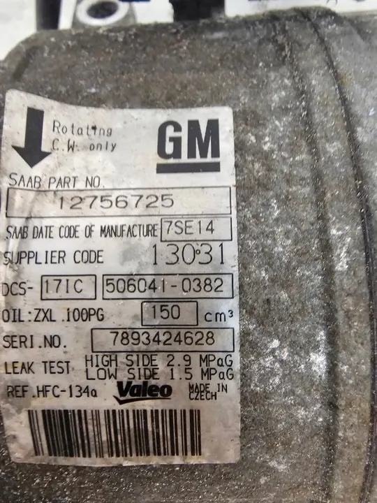 A/C Kompressori SAAB 9-5 12756725 image 2