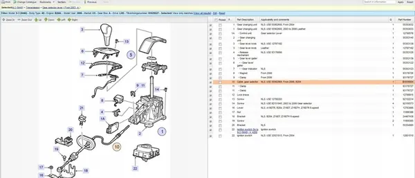 Vaihteenvaihtokaapeli Saab 9-3 2.8L 2006 55562969 image 7