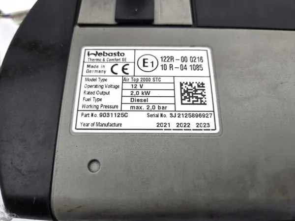 Webasto Air Top 2000 ST 2,0 kW Master III 122R-000216 image 3
