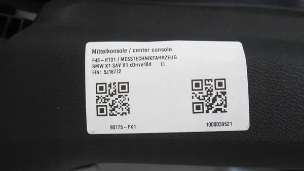 BMW X1 F48 dashboardconsole zwart middenluidspreker OEM image 9