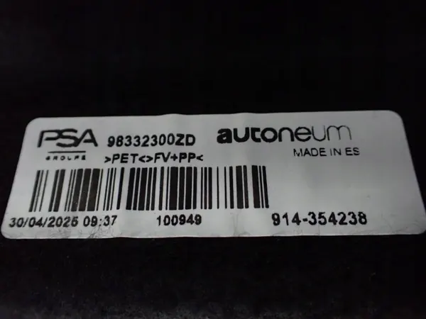 Étagère coffre arrière OEM 98332300ZD pour Citroen C4 III image 3