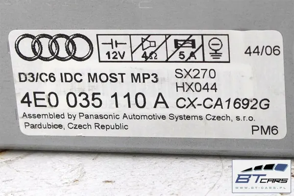 Cambiador CD MP3 Audi OEM bt-cars-9096 para A6 A8 Q7 image 6