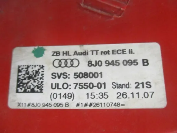 Luz trasera izquierda Audi TT 8J 8J0945095B image 6
