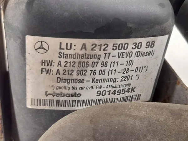 Webasto Mercedes A2125003098 TTvevo Diesel W212 W218 image 4