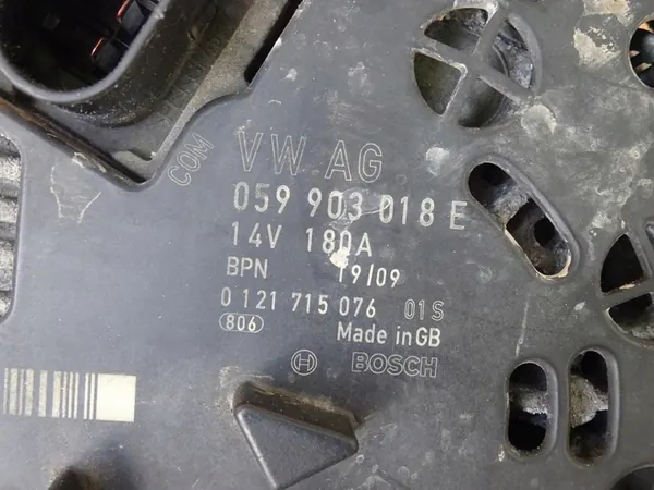 AUDI A6 C6 2.7 3.0 TDI Vaihtovirtageneraattori 180A image 3