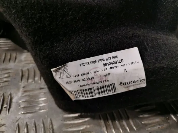 Fecho de porta-malas Peugeot 508 OEM FBZ8517 - Usado image 3
