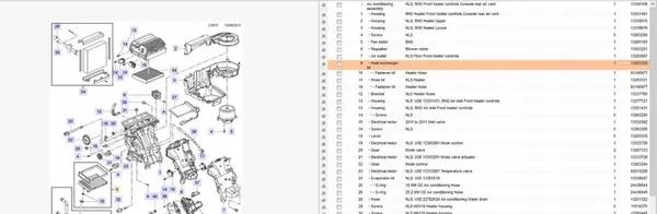 Saab 9-5 2011 Verwarmingskern image 6