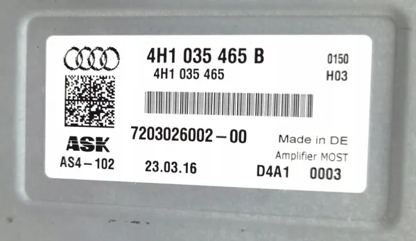 Système audio Bang & Olufsen OEM 4H1035465B Audi A8 image 4
