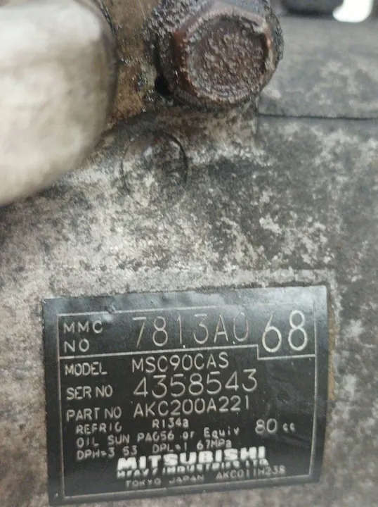 Compresseur de climatisation Mitsubishi Outlander II 2005-2013 MSC90CAS image 3