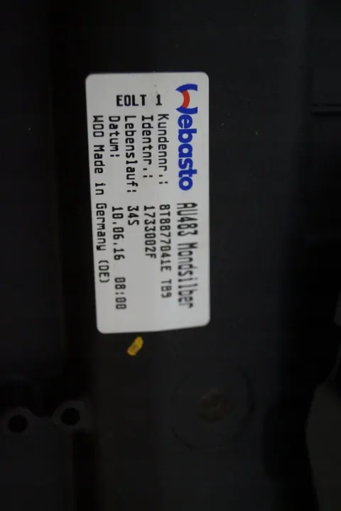 Audi A5 8T Schiebedach Komplett OEM 8T8877041E image 3
