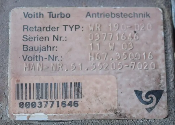 Ralentisseur MAN TGA/TGS/TGX OEM 51.55205-7020 image 3
