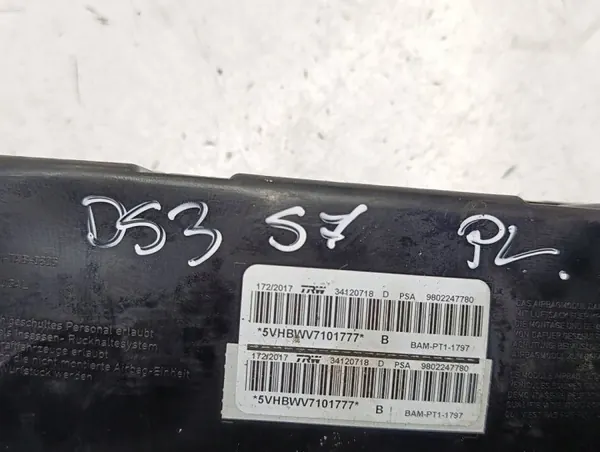 Airbag DS OEM 9802247780S7 - Siège avant gauche image 4