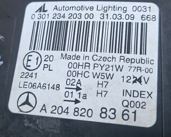 Linker koplamp Mercedes C-Klasse W204 H7 Europa image 4