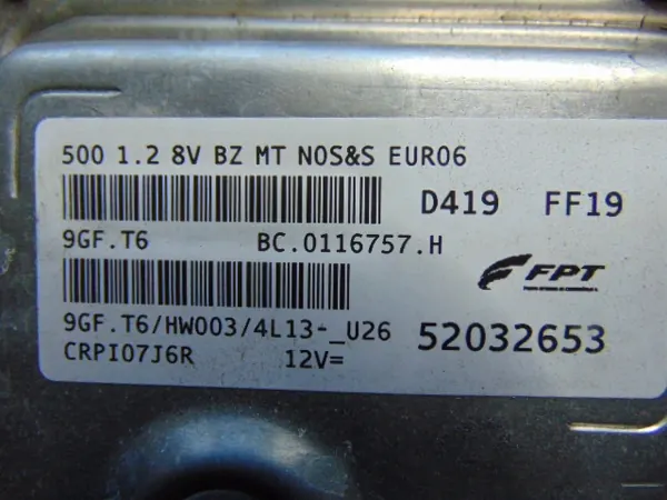 FIAT 500 1.2 8V Ensemble de Démarrage Ordinateur Clé BSI image 6