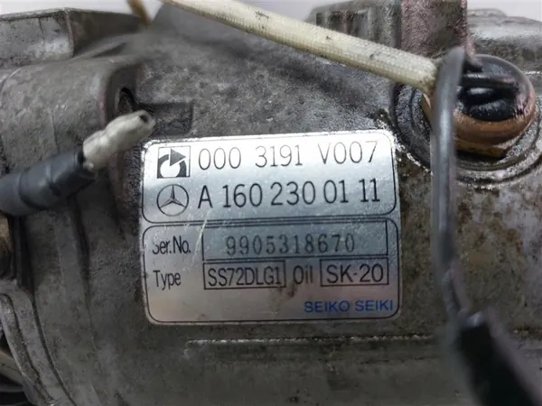 Compresor de aire acondicionado Smart Fortwo I 98–07 0.6 SEIKO 0003191V007 image 2