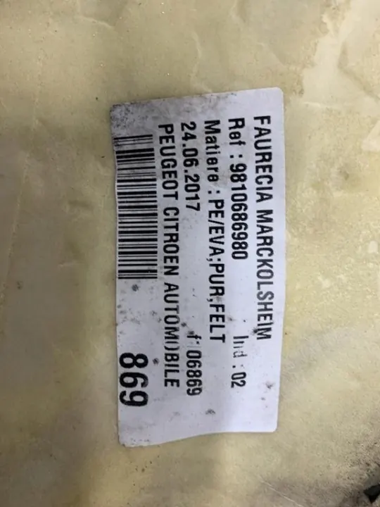 Isolation cloison OEM 9810686980 pour Peugeot 3008 II image 6