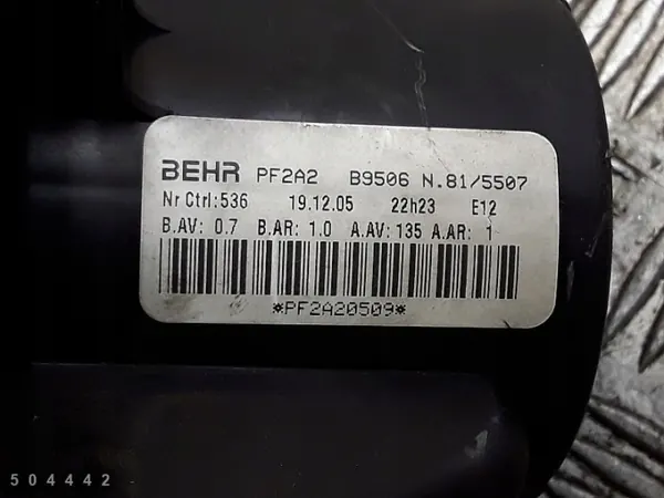 Peugeot 307 Lämmityspuhallin OEM pf2a2 - Käytetty image 6