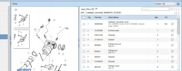 Catalisador Volvo XC60 S60 OEM 31293865 image 8