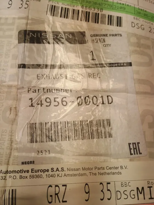 EGR Venttiilin Ohjaus Nissan Renault Dacia 1.5 DCI OEM 14956-00Q1D image 5