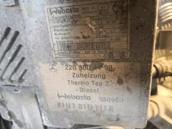 Mercedes-Benz Webasto Lämmitys OEM A2205004198 image 4