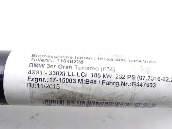 Bakre högra drivaxel BMW 3 GT F34 330i 2.0 OEM image 4