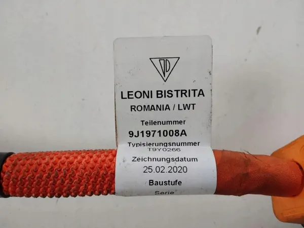 Cable Alta Tensión Porsche Taycan OEM 9J1971008A image 3