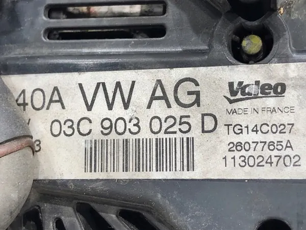 ALTERNATOR SEAT ALTEA XL 1.4 125KM 03C903025D image 5
