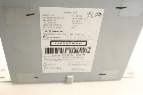 OEM 9805593680 Mudador CD para Citroen C4 II Lift image 6