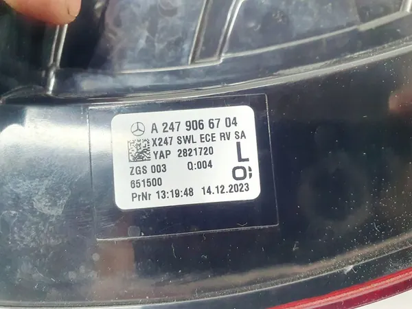 MERCEDES GLB W247 X247 Linker Achter LED Licht A2479066704 image 6