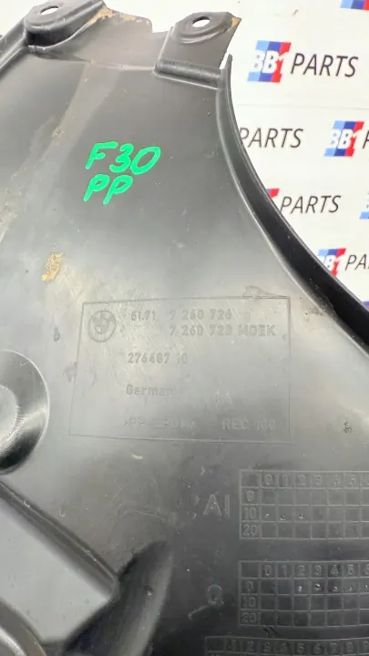 BMW F30/F31 Etu oikea pyöränkaari OEM BB1 7260726 image 7