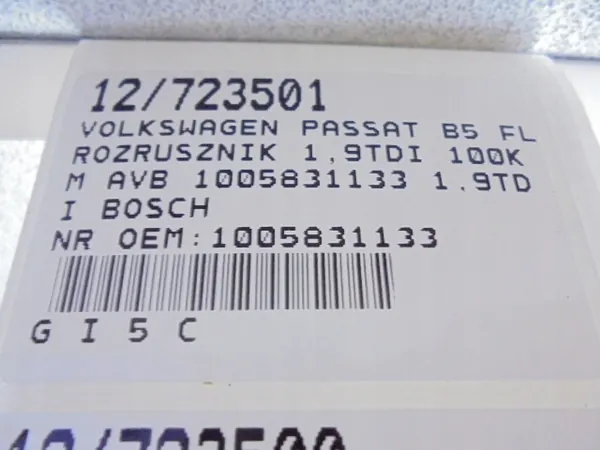 Démarreur Volkswagen OEM 1005831133 pour Passat B5 1.9D image 9