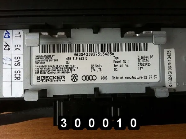 Audi A8 Näyttöruutu OEM 4E0919603E - Käytetty image 2