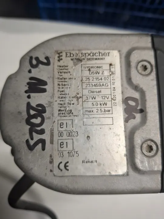 Käytetty Hydronic II D5S lämmitys OEM 929159576R Renaultille image 4