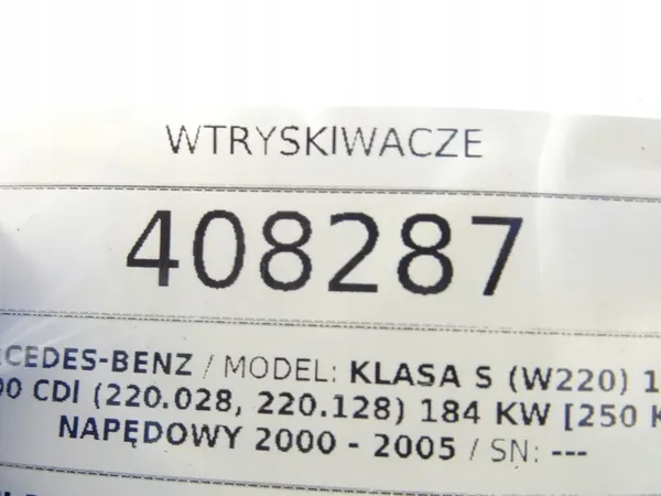 Injektorset Mercedes W220 4.0 250HK 98-05 A6280700587 image 6